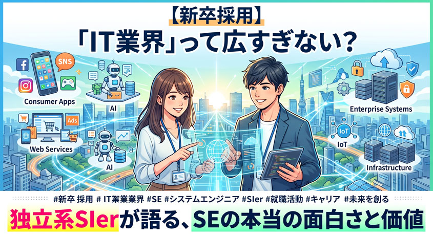 <span id="hs_cos_wrapper_name" class="hs_cos_wrapper hs_cos_wrapper_meta_field hs_cos_wrapper_type_text" style="" data-hs-cos-general-type="meta_field" data-hs-cos-type="text" >【新卒採用】「IT業界」って広すぎない？ 独立系SIer・エヌデーデーが語るSEの本当の面白さと価値</span>